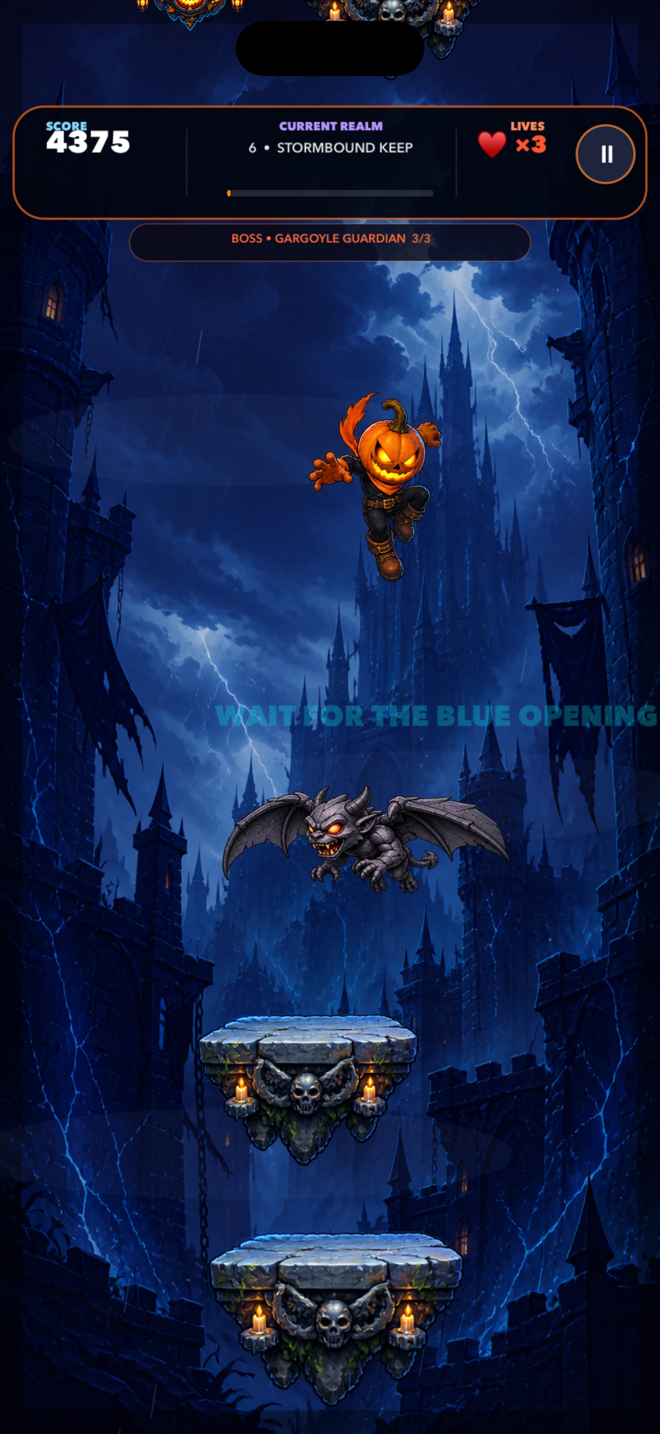 Gargoyle boss encounter in Stormbound Keep